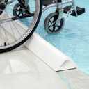 67 in Collapsible Shower Threshold Water Dam - Hollow Triangle Design, Self-Adhesive Waterproof Seal Strip for Walk-in Showers, Bathtubs, Kitchen Sinks, Wheelchair Accessible, Easy Install,white