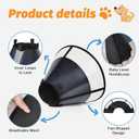 Soft Dog Cone Alternative After Surgery, Elizabethan Recovery Collar for Small Medium Large Dogs, Comfortable Dog Head Cone to Stop Licking (Black, XL)
