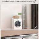 Clothes Drying Rack 95 Inches Folding Outdoor Indoor, Drying Rack Clothing Collapsible, Foldable Laundry Drying Rack, Heavy Duty Stainless Steel Clothesline, 20 Hooks 12 Clips