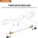 Golf Cart Ball Joint Kit Tie Rod Ends 70902-G01 70902-G02 Fits for EZGO TXT 2001-UP 36v Electric or Gas Golf Cart Driver and Passenger Side