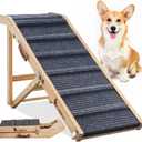 𝟮𝟬𝟮𝟯 𝐔𝐩𝐠𝐫𝐚𝐝𝐞𝐝 Dog Ramp for Bed, Folding Pet Ramp for Small Large Dogs Cats, Excellent Traction with 5 Adjustable Heights 22.6" to 28", Dog Ramps for High Beds Cough Car SUV, Up to 200LBS