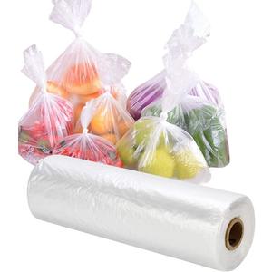 RyhamPaper Food Storage Bags, 1 Roll 12 x 16 Plastic Produce Bag on a Roll Fruits, Vegetable, Bread, Food Storage Clear Bags, 350 Bags