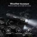 RECHOO 6Pack LED Flashlight, Bright Small Flashlights High Lumens with 3 Modes, Pocket Mini Flashlight Battery Powered, Flash Light Adjustable Focus, Waterproof Flashlights for Home Emergency Camping