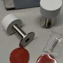 White Door Stops with Extra Stickers, No Drill Heavy Duty Rubber Doorstops,Sound Dampening Door Stopper for Bottom of Door, Home & Office Use, 2 Pack