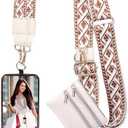 XANGNIER Clip and Go Strap for Phone with Wallet Crossbody, Phone Strap with Zippered Wallet, Adjustable Anti Theft Cellphone Lanyard for Women, Cellphone Chain Accessories,Multicolor 2