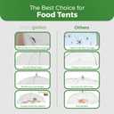 Simply Genius Mesh Food Covers for Outdoors - 2 Jumbo (39x24 in) & 4 Large (17x17 in), White Collapsible 6-Pack - Pop-Up Reusable Food Nets & Tents for Outdoor Serving & Picnics with Bug Protection