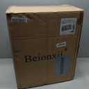 Beionxii Outdoor Post Lantern, 20inch Large Modern Lamp Post Light Fixture Exterior Pillar Lights with Pier Mount Base, Black Cast Aluminum w/Clear Cylinder Glass - A291P-2PK (NOT Solar, 110-120V AC)