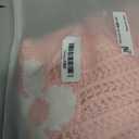 Alsol Lamesa Women's Plus Size Crochet Tops Short Sleeve Hollow Out Loose Scoop Neck Beach Crochet Cover Up (Pink, XXXL)