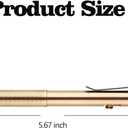 SMOOTHERPRO Erasable Solid Brass Bolt Action Pen,Weighted Heavy Pen Compatible with Pilot FriXion Refill,Durable Pen Clip for EDC Pocket Business Collection Retro(EAP02-GD)