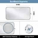 Foldable Car Windshield Sun Shade 280T Thickened Reflective UV & Heat Shield with Storage Bag, Keeps Interior Cool, Universal Fit for Sedans, SUVs & Trucks Medium (64" x 32")