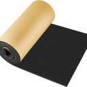 Pangda 1 Piece 78 x 16 x 1/2 Inch Extra Large Marine Foam Roll Closed Cell Rubber with Adhesive Insulation Sheets Lightweight Single Sided Tape Water Weather Resistant for Craft (Black)