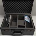 VALUN 160+ 4 ROW Graded Card Storage Box; Durable Sports, PSA Card Storage Box - Organizer Slab for Your Collection - For Baseball, Football, TCG, MTG Cards - Top Loader Design (Black)