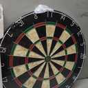Dartboard with Staple-Free Bullseye, 18g Steel Tip Darts Set,12 Steel Tip Darts 18g, Dartboard Mounting Kits Included, 17.8"