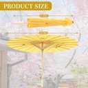 33" Yellow Flower Silk Cloth Decoration Handmade Parasol Umbrella Chinese Japanese Asian DIY Art Dance Classical Umbrella for Wedding Parties Photography Costumes Cosplay (Yellow)