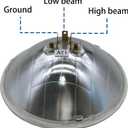 TOJIO A Pair of H4002 Super Vision Crystal Headlight, Halogen Sealed Beam Headlight, (5"" ROUND, 166MM) (110/130W), Replaces# H4002