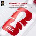FIFA 2026 Sports Water Bottle, 550ml Clear Plastic Drinking Bottle with Leakproof Flip-Cap & Lanyard, BPA-Free Food-Grade Eco-Friendly Gym Bottle for Soccer Fans, Travel, Running (Red)