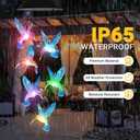Hummingbird Solar Wind Chimes for Outside - AIONASA Color Changing LED Outdoor Solar Lights Waterproof Windchimes, Hanging Gifts for Mom Grandma Women, Home Garden Patio Yard Porch Decoration