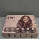 5-in-1 Hot Air Styler Wrap, High-Speed Hair Dryer Brush Blow Dryer with 2 Auto Wrap Curlers for Curling, Straightening, Volumizing, Fast Drying & Frizz-Free Styling for All Hair Types