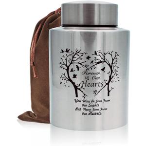 60 lbs Small Urns for Part of Adult Male Female Ashes, Decorative Mini Memorial Cremation Keepsake Urn for Human Child Pet Cat Dog Remains Ashes(Tree of Love)