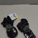 KOOLTAIL Anti Slip Winter Warm Dog Socks to Prevent Licking Pawst, Waterproof Long Snow&Rain Dog Boots&Paw Protector with Strap Traction Control for Hardwood Floor for Small Medium Large Dogs - Grey with Paw Pattern - 2 Pcs