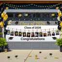 Gilprop 2026 Graduation Decorations Personalized Photo Banner 3 * 10 ft Custom Graduation Banner Class of 2026 Pictures Display 12th Grade Grad Poster for Outdoor Lawn Yard Sign Party Decoration