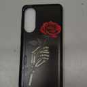 for Samsung Galaxy S25 Edge Case (Black Skeleton Skull)
with Card Holder Cute - Kawaii Design Military-grade Drop Protection Rugged Wallet Cases For Women