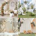 Metal Arch Backdrop Stand Set of 3(6 ft, 5 ft, 4 ft) Party Arch Stands for Valentines Day, Wedding, Birthday, Baby Shower, Bridal Shower,Balloon Arched Frame for Garden Decor, Gold Floral Arches