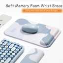 Ergonomic Keyboard Wrist Rest, Fresh Monel Design Wrist Pad for Computer, Comfortable Keyboard Pad, Memory Foam Wrist Support for Comfy Typing