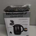 Elite Gourmet EKT1821 1.8L Double Wall Insulated, Cool-Touch 1500W Kettle w/Stainless Steel Interior & Lid, 360 Swivel Base for Cord Free Serving, Power On Lever, Auto Shut-Off, Boil Dry, Black (1.9 Quarts)