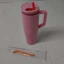 KISSKIND 40 oz Tumbler with Handle and Hidden Straw | 100% Leakproof Insulated Tumbler with Lid and Straw | Stainless Steel Water Bottle | Cup Holder Friendly Base