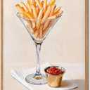 Kitchen Canvas Wall Art Vintage Funky Wall Decor Fries in Glass Art Print Food And Cocktail Canvas Poster Aesthetic Picture Prints Painting for Bar Cart Kitchen Restaurant Wall Decor, 16"x24" Unframed