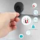 FYY Magnetic Wreath Hanger, 4 Pack Heavy Duty Magnets with Hook for Refrigerator, Christmas Decoration Magnetic Hooks for Metal Front Door, Cruise Hook Hanger for Hanging Cabins Grill Coat Pattern 1