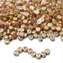 LAIDANLA 1500PCS Acrylic Letter Beads Alphabet Colorful Letters Gold Round Bead 74mm for Jewelry Bracelets Necklaces Key Chains Making
