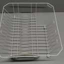 Oggi Compact Dish Drying Rack - White Metal Dish Drainer Rack, Drying Rack Kitchen, Dish Rack, Dish Racks for Kitchen Counter, Durable Coated Metal Kitchen Drying Rack with Cutlery Holder