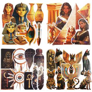 120Pcs Ancient Egypt Themed Stickers, Vintage Scrapbook Stickers for Journaling, DIY Crafts, and Junk Journal Ephemera