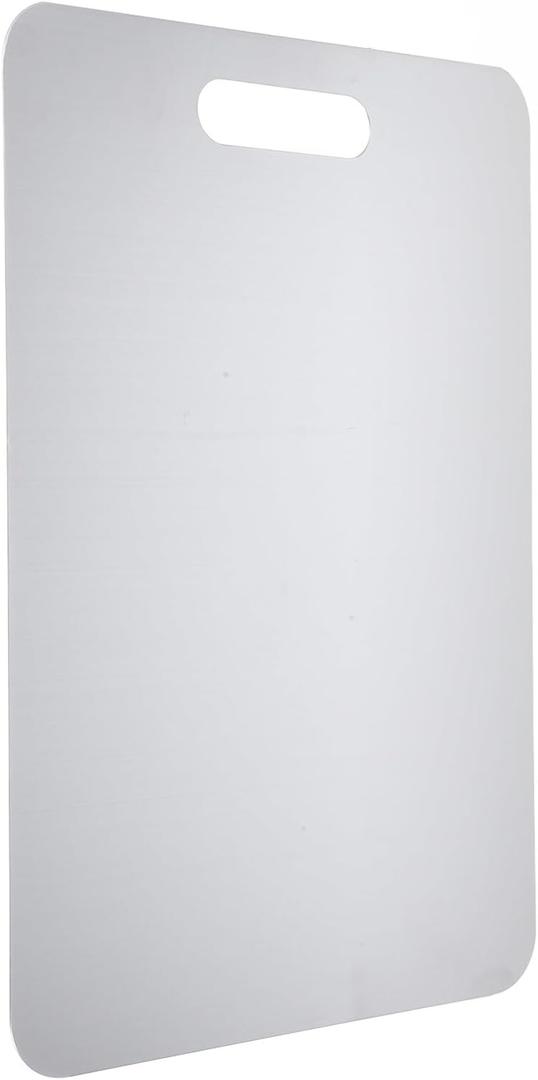 Stainless Steel Cutting Board Double-sided Non-slip Heavy Duty Kitchen Chopping Board 39x28cm for Household Vegetable and Fruit Preparation