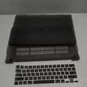 IBENZER Compatible with New MacBook Air 13 inch Case 2022 2021 2020 M1 A2337 A2179 A1932, Plastic Hard Shell Case with Keyboard Cover for Mac Retina Display with Touch ID, Black, MMA-T13BK+1A