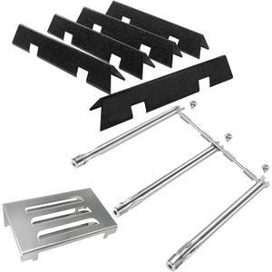 Grill Parts for Weber Spirit II & GS4 Spirit II 300 Series with Front Control Model Year 2017 and Newer, 15.3" Upgraded 7636 Flavorizer Bars, 67060 Heat Deflector, 69787 Grill Burner
