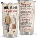 Macorner Gifts for Wife, Wife Gifts, Romatic Valentines day gifts for Her, Christmas gift for Old Couple, You & Me We Got This, Stainless Steel Tumbler 20oz I Love You Her, Anniversary Presents