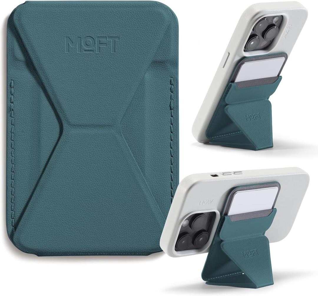 MOFT Magnetic Wallet Stand Compatible with iPhone 16/15/14/13/12 Series, Angle Adjustment & Magsafe Compatible MOVAS Phone Stand,Jungle