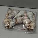 Yunlly 9 Pcs Neutral Christmas Ornaments Textured Christmas Tree Decor with Hanging Loop Modern Brown Hanging Finial Ornaments Shatterproof Home Decor for Xmas Vintage Rustic Farmhouse (Modern Color)