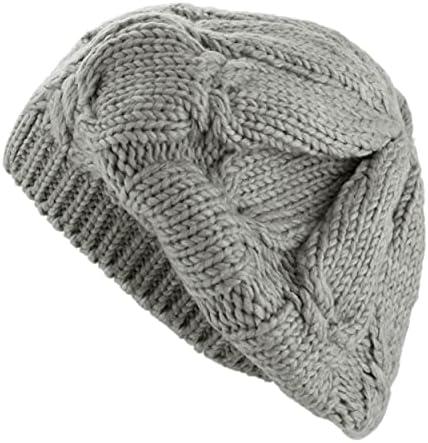 The Hat Depot Fashion Thick and Soft Knitted Beret Beanie Hat