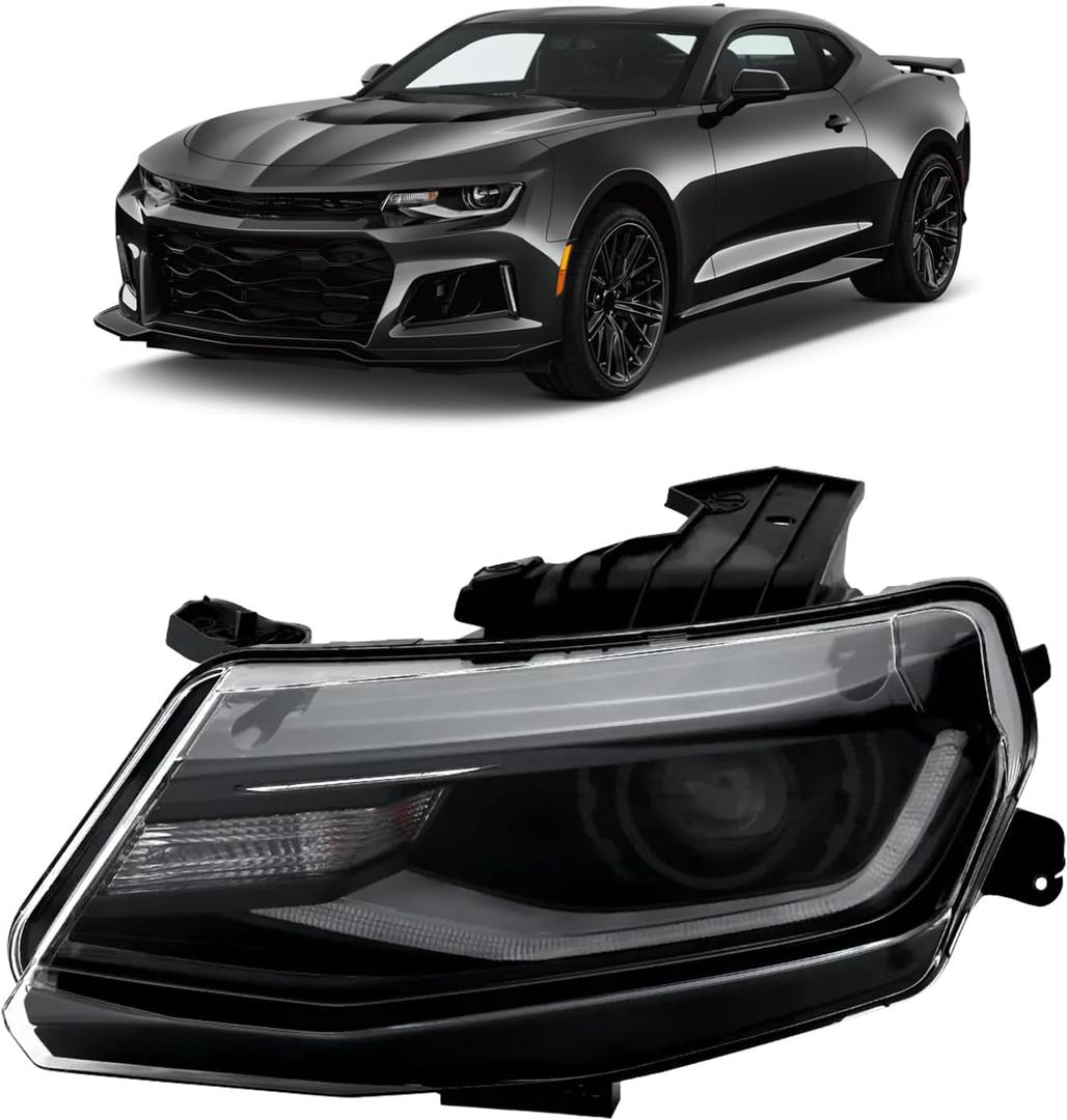 Headlight Assembly Fit for 2016-2022 Chevy Camaro w/LED DRL Headlight Lamp Left Driver Side (Left Driver Side)