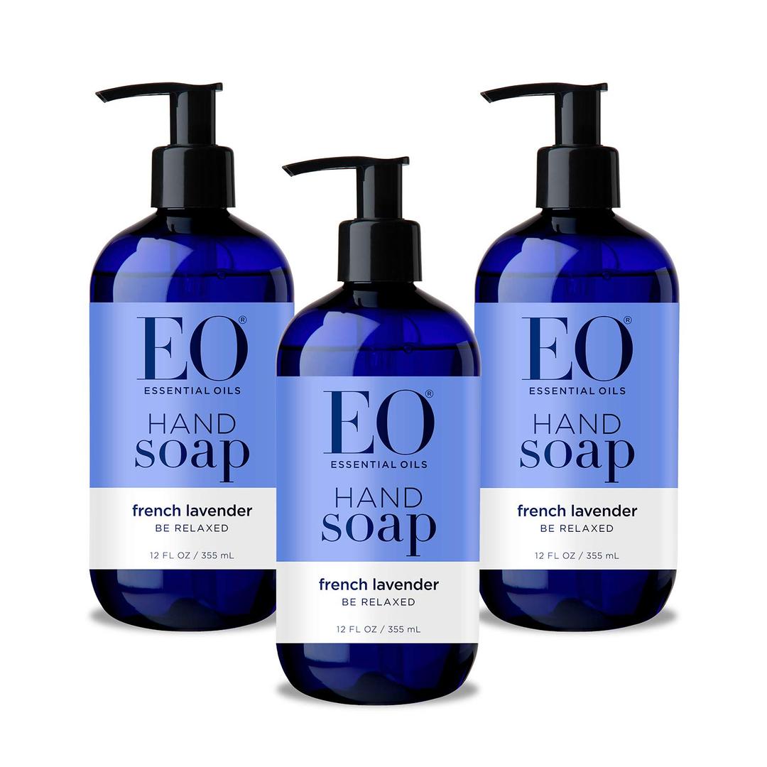 EO Sulfate-Free Moisturizing Hand Soap, French Lavender, 12 Oz, 3 Count