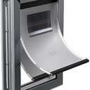 MAVRICFLEX Heavy Duty Dog Door with Double Sliding Lock Panels, Energy Efficient Doggie Door, Easy Installation, Two Magnetic Soft Flaps Doggy Door for Large Dogs Up to 100LBS, Large, Dark Gray