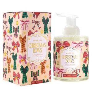ROMIIE ZOI Christmas Foaming Hand Soap with Gift Box- Christmas Bows, Infused with Winter Candy Apple- 500ml/ 16.8oz