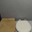 Toilet Seat Round Toilet Seat Cover Almond Color Soft Close PP Toilet Seat for Bathroom, Easy Installation and Comfortable Fit