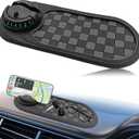 Universal Multifunction Anti-Slip Car Dashboard Mat, Rotatable Car Phone Holder Dashboard Pad with Temporary Parking Number Non-Sticky Mat for Phones Sunglasses Keys Gadgets
