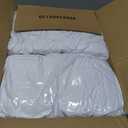 4 Pack Spandex Table Cover Skirts for 6ft Rectangle Tables, White Stretch Table Cloths with Floor-Length Ruffle, Elastic Fitted Skirted Tablecloth for Elegant Wedding Banquet Party Buffet Decoration