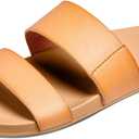 Reef Women's Cushion Vista Fashion Slide Sandal, Vegan Leather Strap, Soft Footbed (10, Natural)